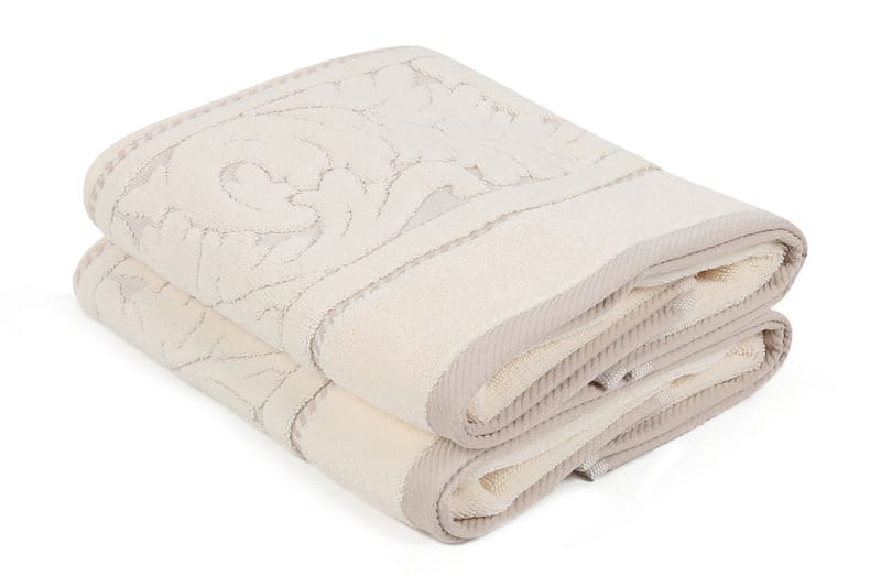 Hobby Håndklæde 50x90 cm 2-pak - Creme - Tekstiler - Badetekstiler - Håndklæder