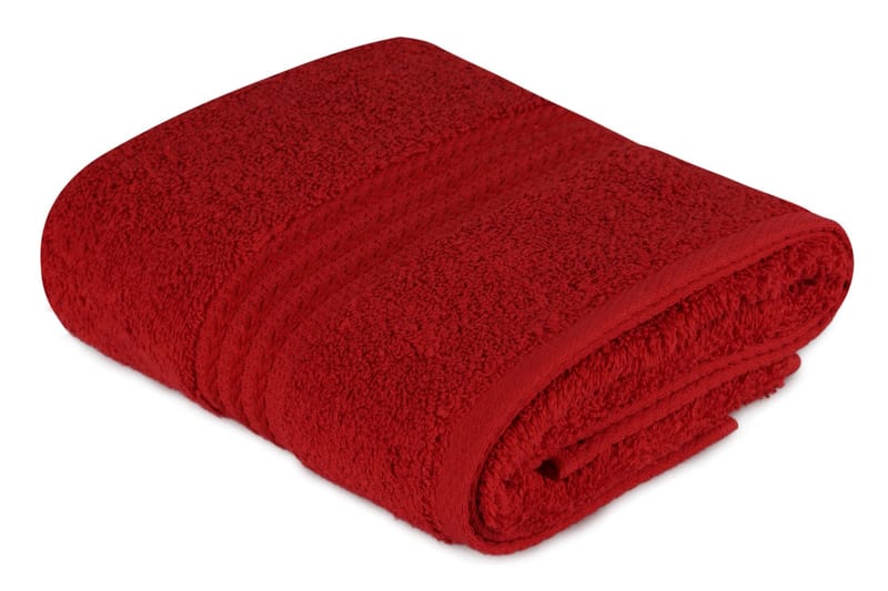 Hobby Håndklæde 50x90 cm - Rød - Tekstiler - Badetekstiler - Håndklæder