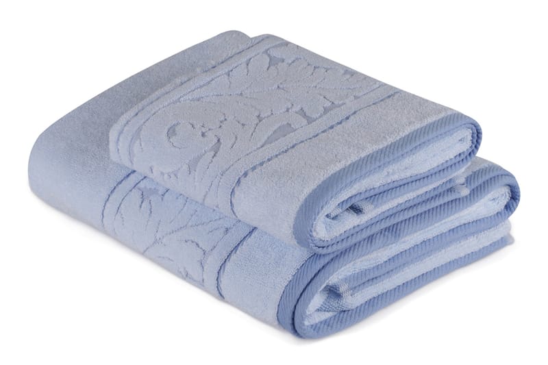 Hobby Håndklæde Sæt med 2 - Blå - Tekstiler - Badetekstiler - Håndklæder