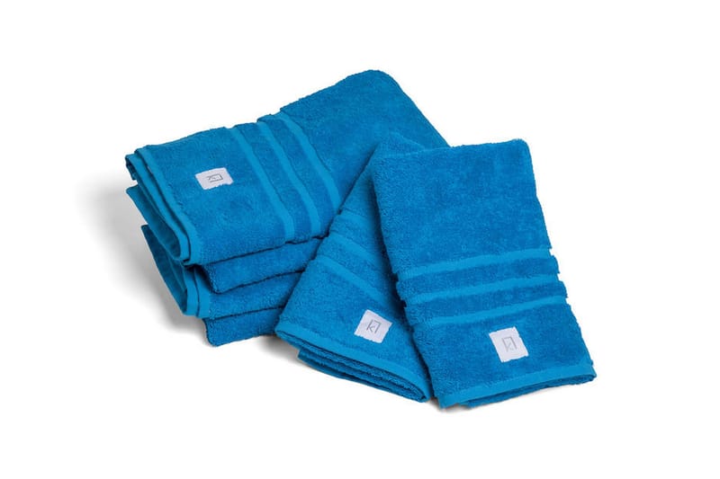 KL Frottéhåndklæde 90x150 cm Blå/Turkis - Kosta Linnedwäfveri - Tekstiler - Badetekstiler - Håndklæder