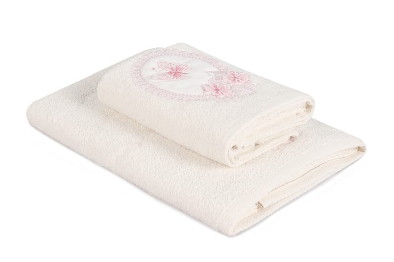Lympne Håndklæde 2-pak - Creme - Tekstiler - Badetekstiler - Håndklæder