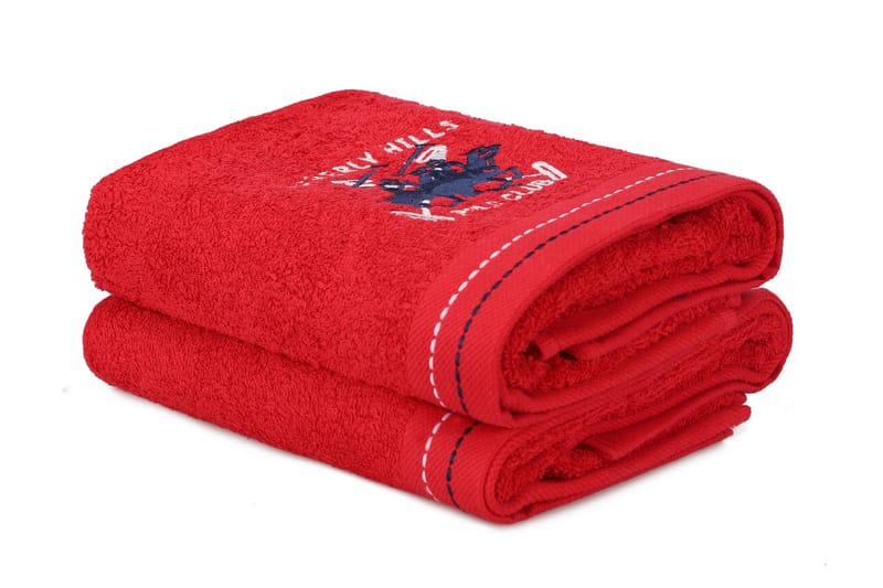 Tarilonte Håndklæde 2-pak - Rød - Tekstiler - Badetekstiler - Håndklæder