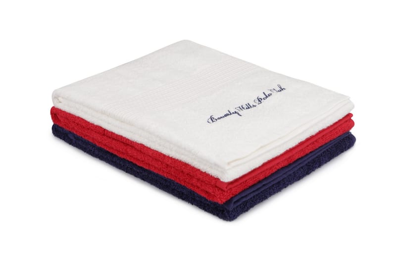 Tarilonte Håndklæde 3-pak - Rød/Hvid/Blå - Tekstiler - Badetekstiler - Håndklæder