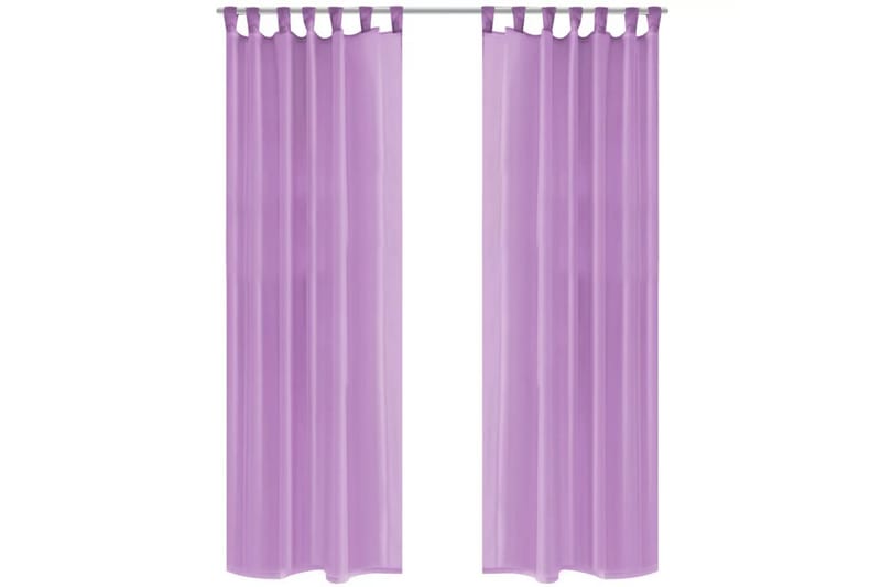 voile-gardiner 2 stk. 140x175 cm lilla - Violet - Tekstiler - Gardiner - Mørkelægningsgardin
