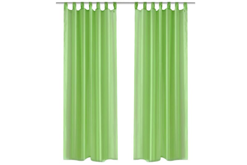 Apple grønt gardin 140 x 175 cm 2 stk - Grøn - Tekstiler - Gardiner - Panelgardin