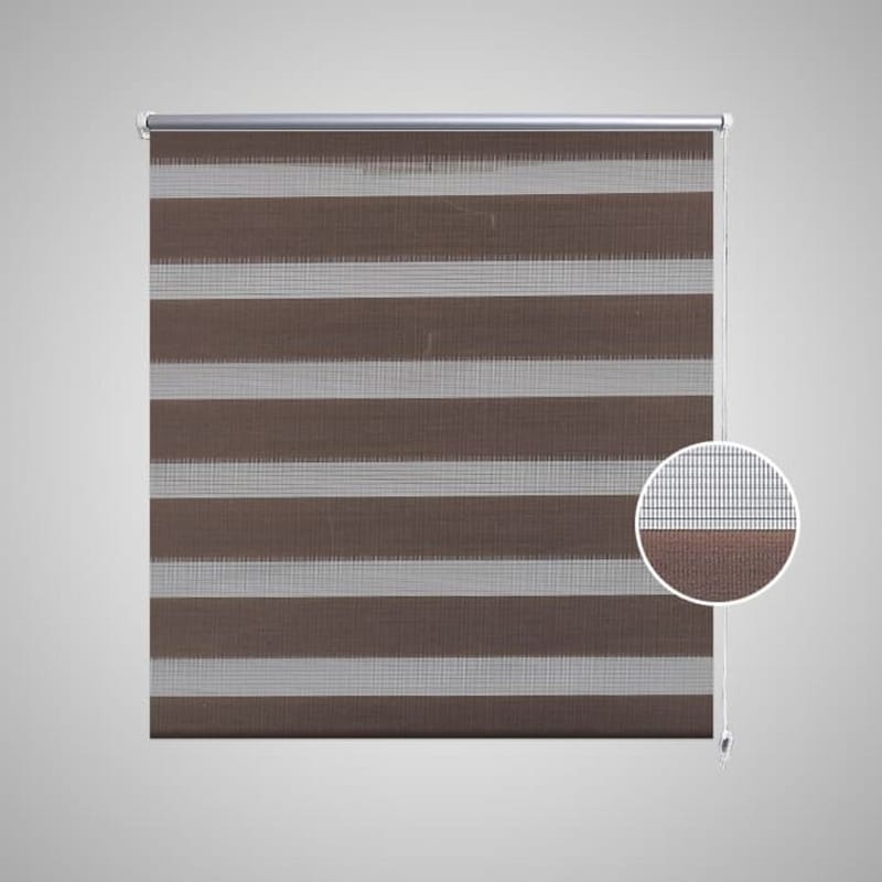 Rullegardin I Zebradesign 40 X 100 Cm Kaffefarvet - Brun - Tekstiler - Gardiner - Rullegardin