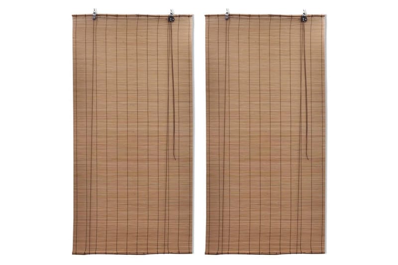 meditativ sandsynlighed nederdel rullegardiner 2 stk. 150x220 cm bambus brun - Brun | Trademax.dk