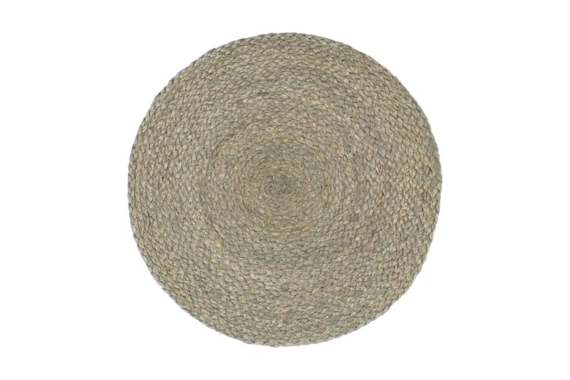 dækkeservietter 4 stk. rund 38 cm jute grå - Grå - Tekstiler - Køkkentekstiler