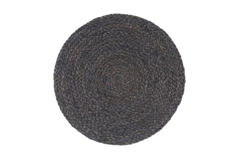 dækkeservietter 4 stk. rund 38 cm jute mørkegrå - Grå - Tekstiler - Køkkentekstiler