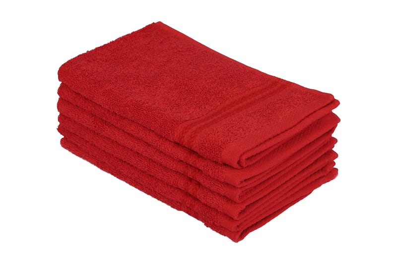 Hobby Håndklæde 30x50 cm 6-pak - Rød - Tekstiler - Køkkentekstiler - Viskestykke