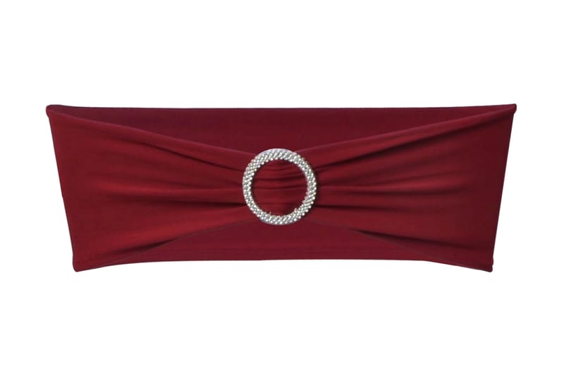 25 stk. Bordeaux dekorative stolebånd i stræk diamantspænde - Rød - Tekstiler - Møbeltekstil - Møbelovertræk