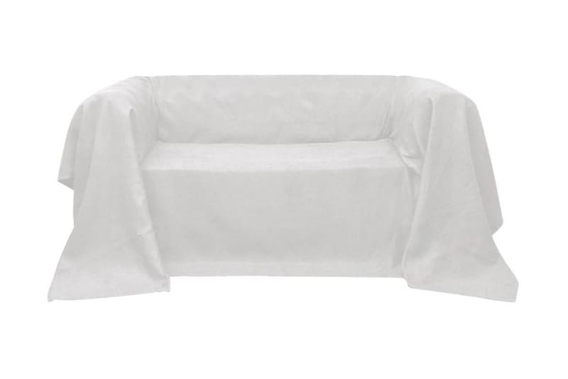 Sofaovertræk i micro-suede, cremefarvet, 140x210 cm - Creme - Tekstiler - Møbeltekstil - Møbelovertræk