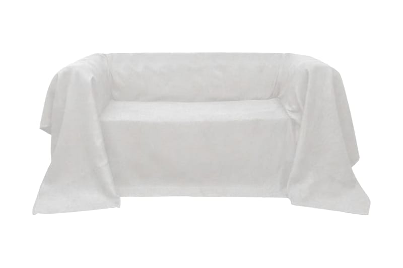 Sofaovertræk i micro-suede, cremefarvet, 210x280 cm - Creme - Tekstiler - Møbeltekstil - Møbelovertræk