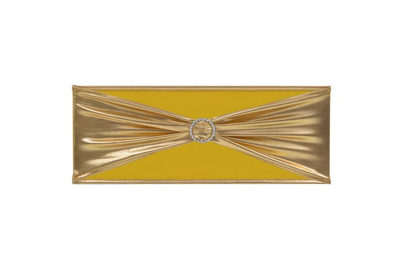strækbare stolebånd med diamantspænde 25 stk. gulfarvet - Guld - Tekstiler - Møbeltekstil - Møbelovertræk - Stolovertræk