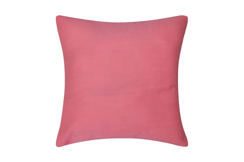 4 Pink pudebetræk bomuld 50 x 50 cm - Lyserød - Tekstiler - Pude & plaid - Pyntepuder & pudebetræk