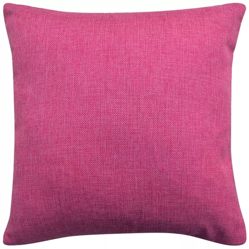 4 stk. pudebetræk linned-look pink 80x80 cm - Lyserød - Tekstiler - Pude & plaid - Pyntepuder & pudebetræk