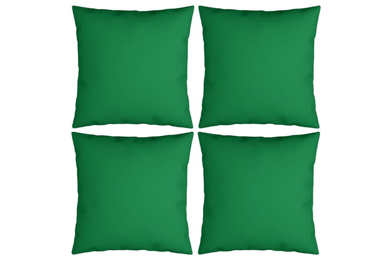 Udendørspuder 4 stk. 50x50 cm stof grøn - Grøn - Tekstiler - Pude & plaid - Pyntepuder & pudebetræk