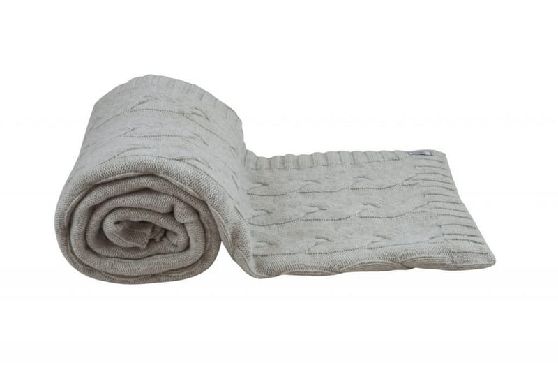 Blanc Tæppe - Sand - Tekstiler - Pude & plaid - Tæpper & plaider - Uldplaid