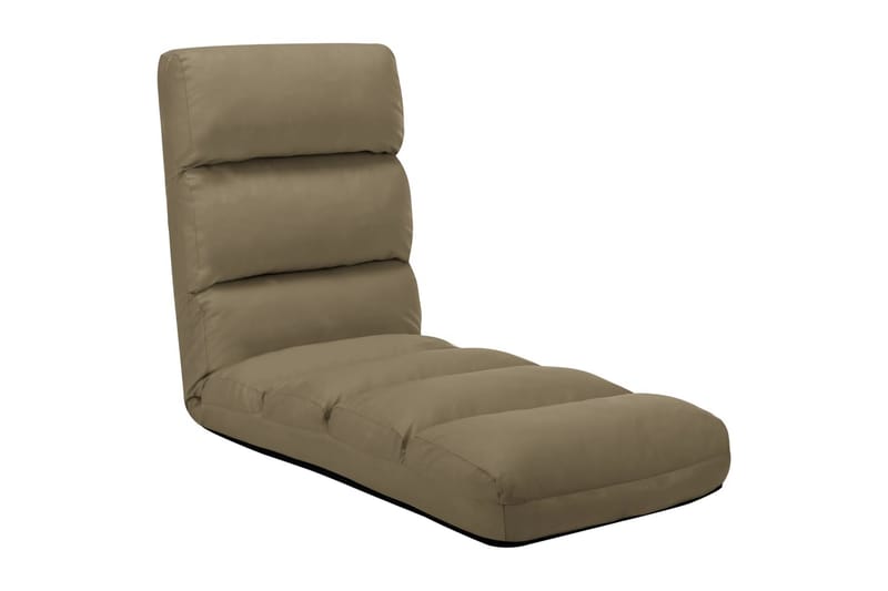 foldbar gulvstol kunstlæder cappuccinofarvet - Brun - Tekstiler - Sædehynder