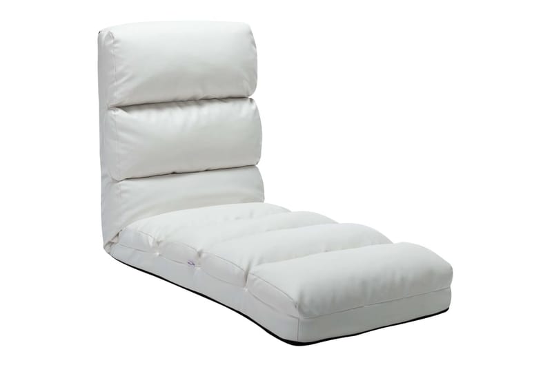 foldbar gulvstol kunstlæder hvid - Hvid - Tekstiler - Sædehynder