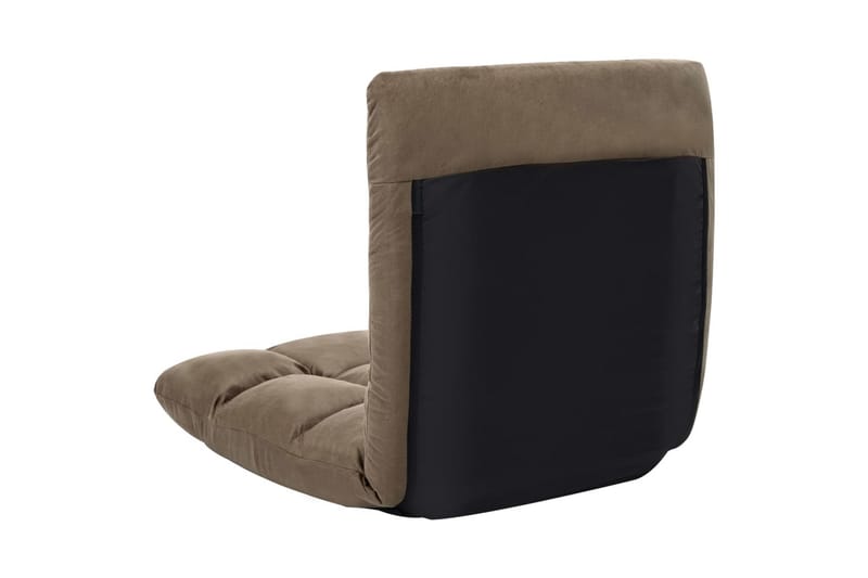 foldbar gulvstol mikrofiber gråbrun - Gråbrun - Tekstiler - Sædehynder