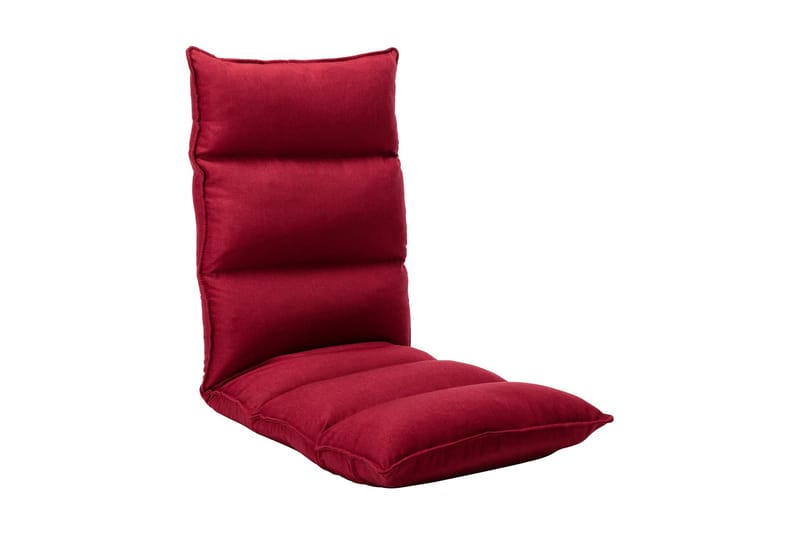 foldbar gulvstol stof vinrød - Rød - Tekstiler - Sædehynder