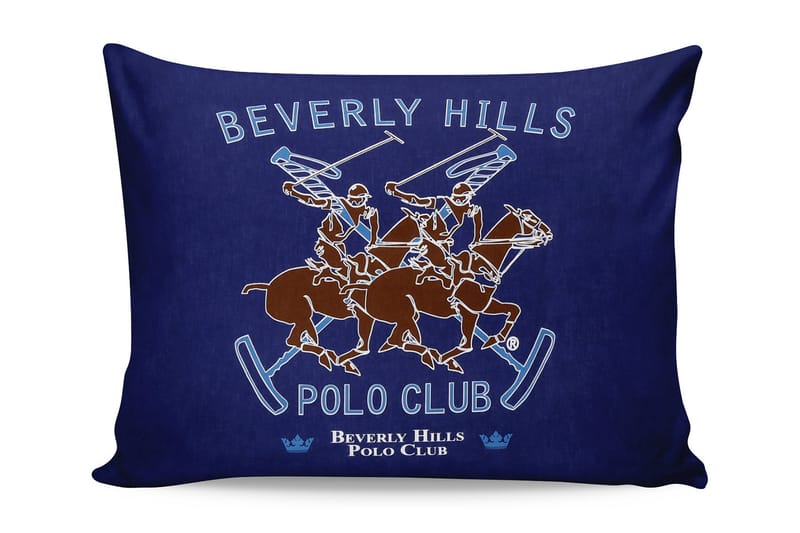 Beverly Hills Polo Club Pudebetræk 50x70 cm 2-pak - Brun/Mørkeblå - Tekstiler - Sengetøj - Hovedpudebetræk