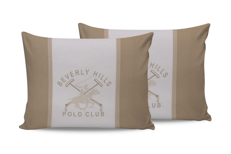 Beverly Hills Polo Club Pudebetræk 50x70 cm 2-pak - Creme/Hvid - Tekstiler - Sengetøj - Hovedpudebetræk