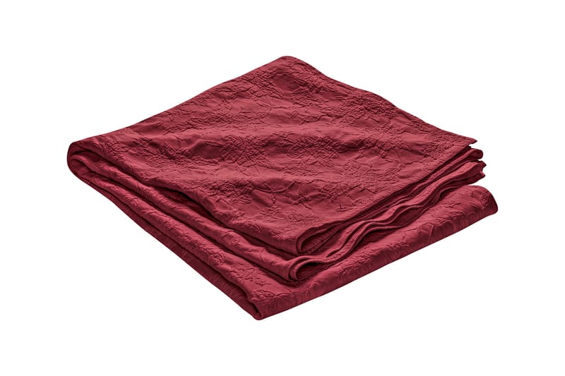 ETOL Mariotti sengetæppe 260x260 stonewashed - mønstret Bordeaux - Tekstiler - Sengetøj - Sengetæppe