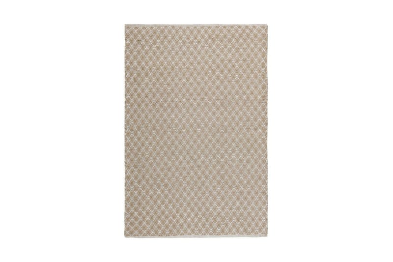 Tæppe 140 x 200 cm beige AKBEZ - Beige - Tekstiler - Tæpper - Fladvævet tæppe