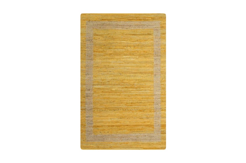 håndlavet tæppe jute 120 x 180 cm gul - Gul - Tekstiler - Tæpper - Moderne tæppe - Sisaltæpper