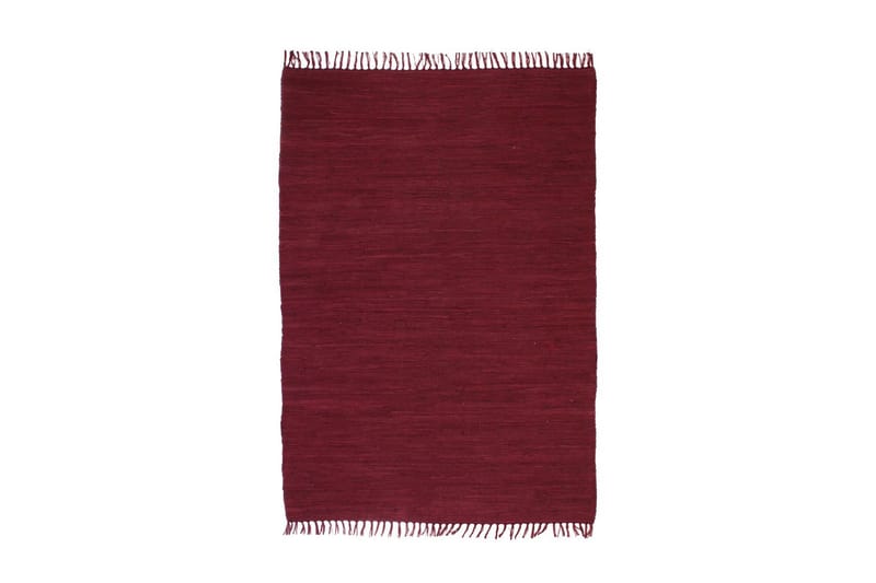 Håndvævet Chindi-Tæppe Bomuld 120 X 170 Cm Bordeauxfarvet - Rød - Tekstiler - Tæpper - Moderne tæppe - Bomuldstæpper