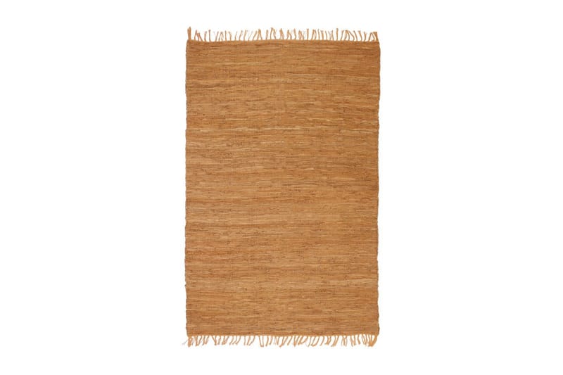 Håndvævet Chindi-Tæppe Læder 160 X 230 Cm Gyldenbrun - Brun - Tekstiler - Tæpper - Moderne tæppe - Bomuldstæpper
