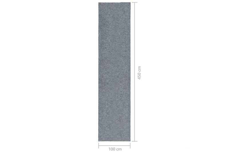 snavsbestandig tæppeløber 100x450 cm blå og grå - Grå - Tekstiler - Tæpper - Moderne tæppe - Gangmåtter
