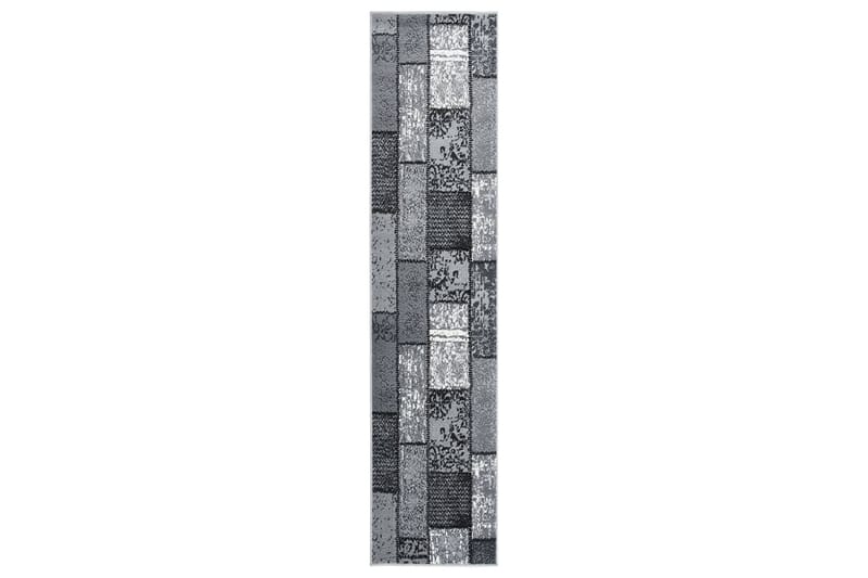 tæppeløber 80x450 cm med blokmønster BCF grå - Grå - Tekstiler - Tæpper - Moderne tæppe - Gangmåtter