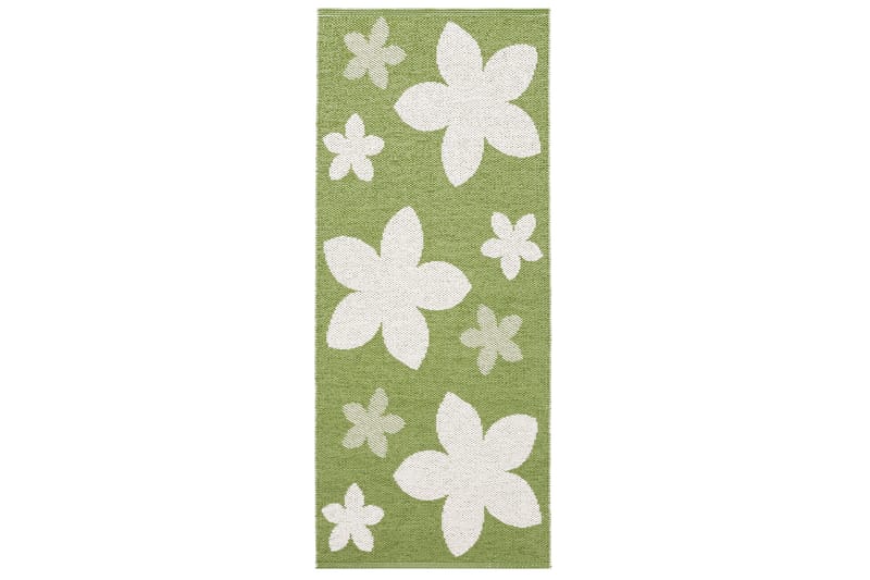 Flower kludetæppe 70x50 cm Grønt - Horredsmattan - Tekstiler - Tæpper - Moderne tæppe - Kludetæpper