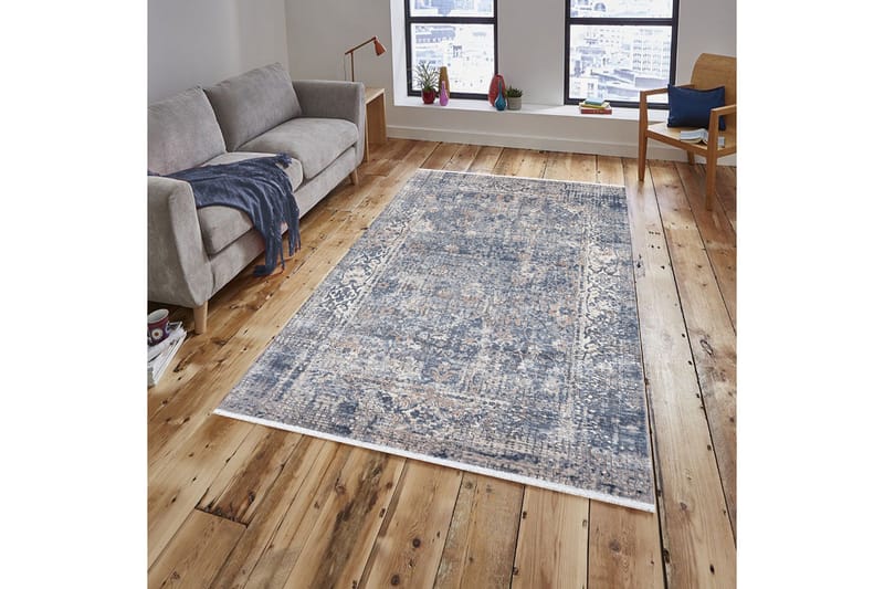 Akhun Tæppe 125x200 cm - Grå/Blå - Tekstiler - Tæpper - Små tæpper
