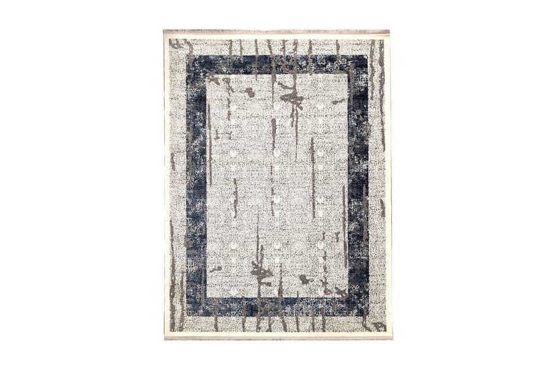 Akhun Tæppe 150x230 cm - Grå/Blå/Akryl - Tekstiler - Tæpper - Små tæpper
