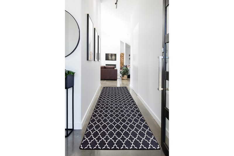Chilai Tæppe 100x200 cm - Sort/Hvid - Tekstiler - Tæpper - Moderne tæppe - Mønstrede tæpper