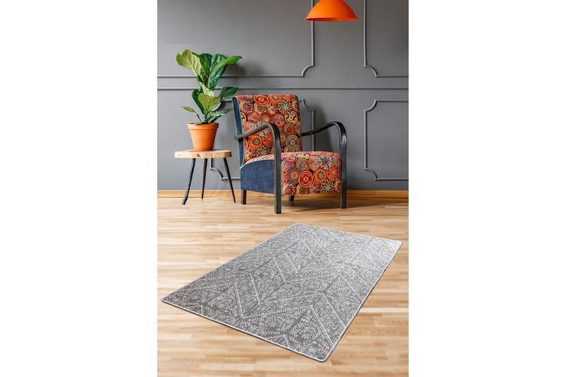 Chilai Tæppe 120x150 cm - Grå - Tekstiler - Tæpper - Moderne tæppe - Mønstrede tæpper