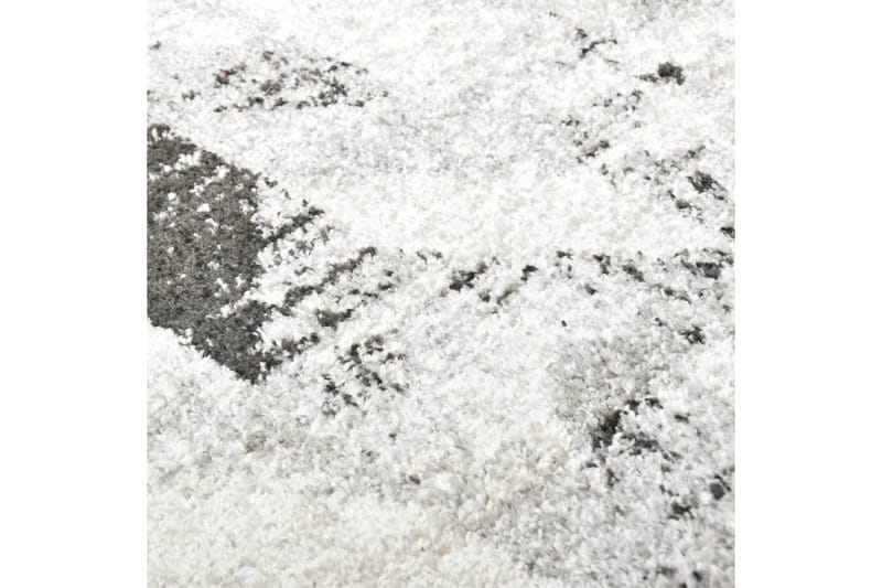 gulvtæppe 80 x 150 cm PP grå og hvid - Grå - Tekstiler - Tæpper - Moderne tæppe - Ryatæpper