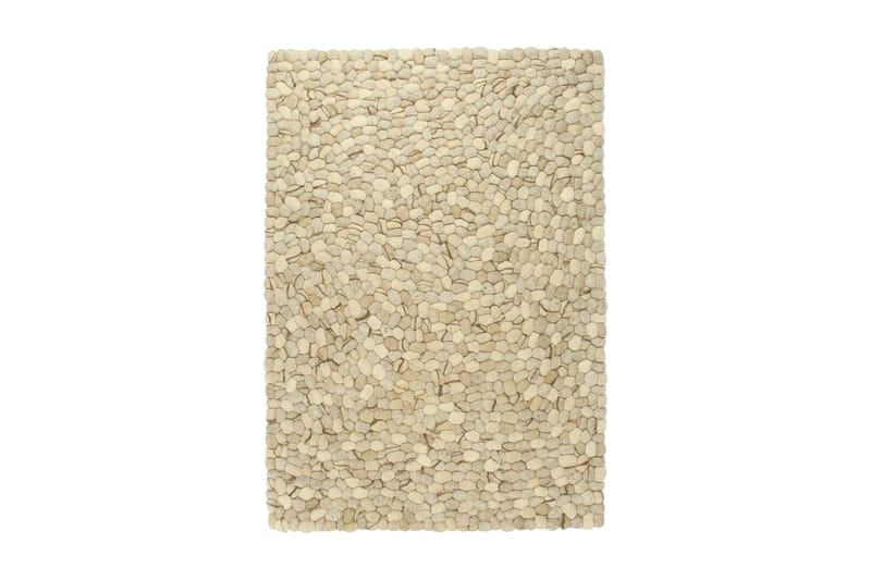gulvtæppe 160 x 230 cm filtsten beige/grå/brun/chokoladebrun - Tekstiler - Tæpper - Moderne tæppe - Uldtæppe