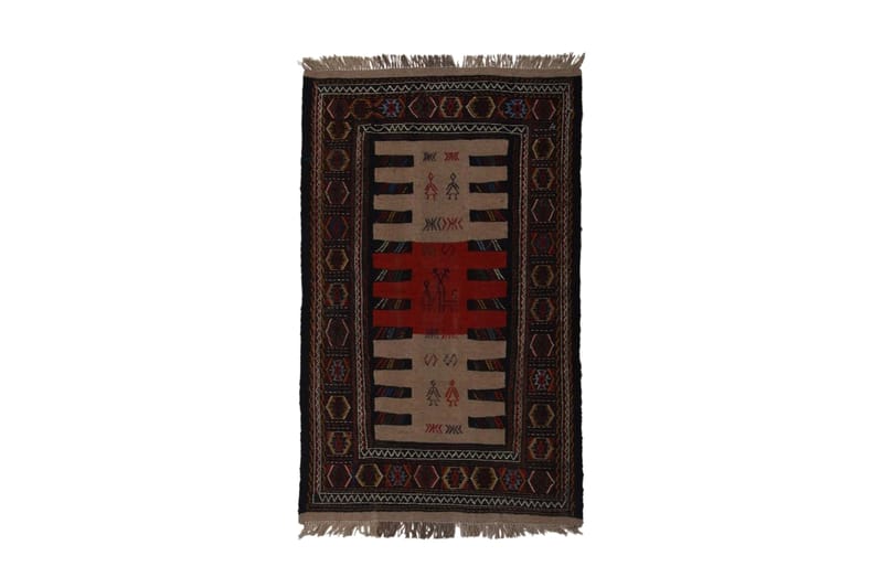 Håndknytten Exclusive persisk nåletæppe 105x175 cm Kelim - Flerfarvet - Tekstiler - Tæpper - Orientalske tæpper - Kelimtæpper