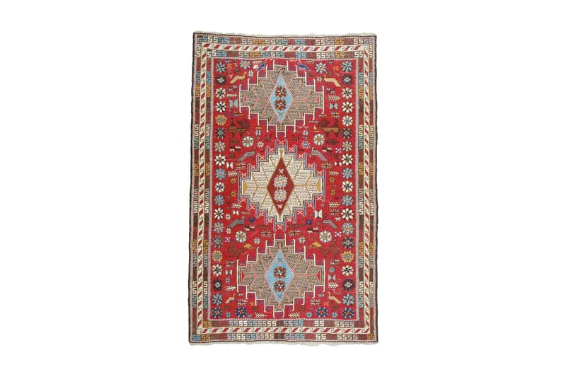 Håndknyttet persisk tæppe Varni 124x205 cm Kelim - Rød / Beige - Tekstiler - Tæpper - Orientalske tæpper - Kelimtæpper