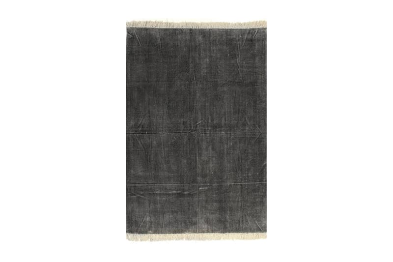 Kilim-Tæppe Bomuld 120 X 180 Cm Antracitgrå - Grå - Tekstiler - Tæpper - Orientalske tæpper - Kelimtæpper