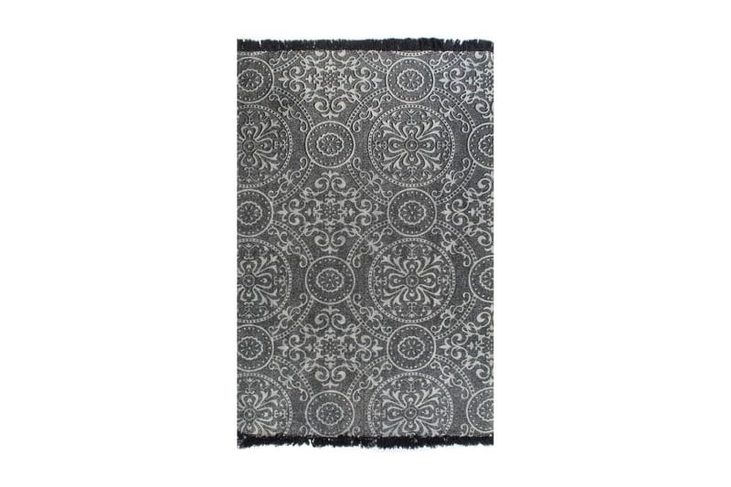 Kilim-Tæppe Med Mønster Bomuld 160 X 230 Cm Grå - Grå - Tekstiler - Tæpper - Orientalske tæpper - Kelimtæpper