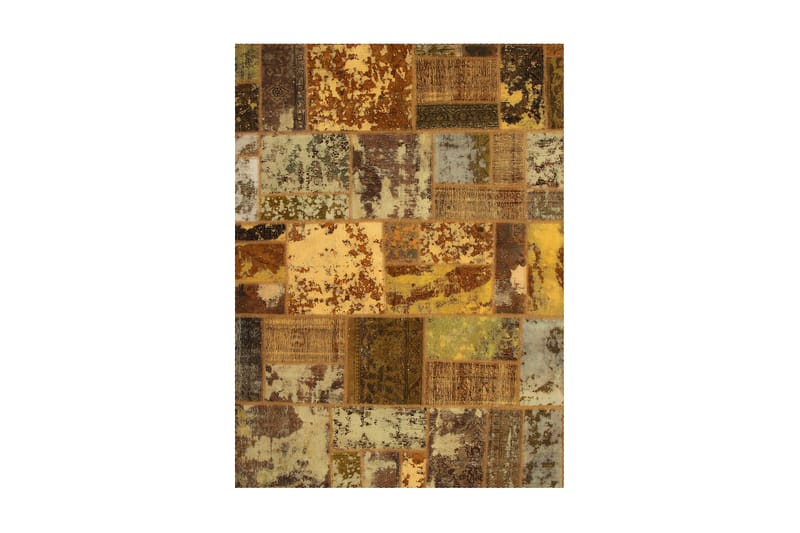patchwork tæppe uld flerfarvet 168x226cm - | Trademax.dk