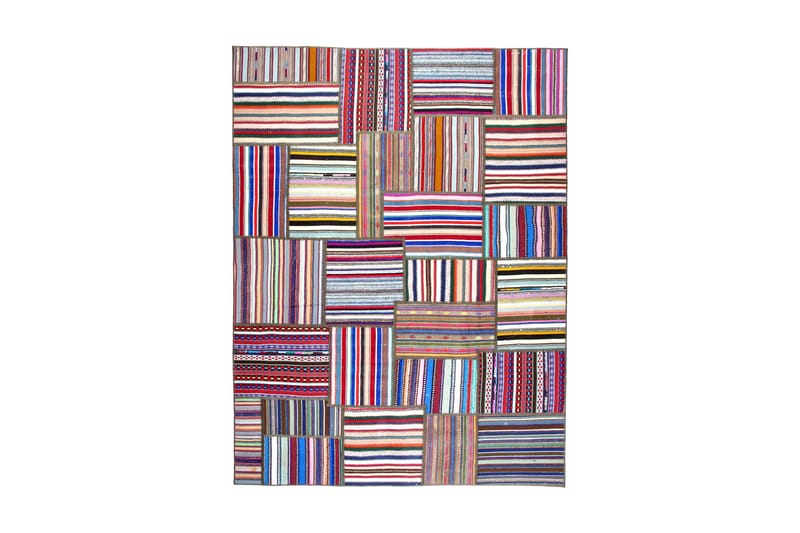 Håndknyttet Persisk lappetæppe 184x230 cm - Flerfarvet - Tekstiler - Tæpper - Orientalske tæpper - Patchwork tæppe