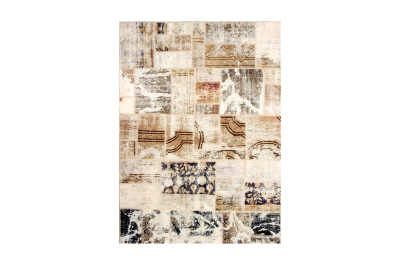 Håndknyttet persisk Patchwork Uldtæppe 149x209 cm Garn - Flerfarvet - Tekstiler - Tæpper - Orientalske tæpper - Patchwork tæppe