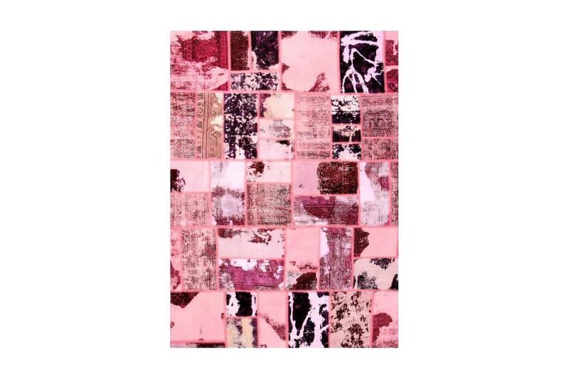 Håndknyttet persisk Patchwork Uldtæppe 169x235 cm Garn - Flerfarvet - Tekstiler - Tæpper - Orientalske tæpper - Patchwork tæppe
